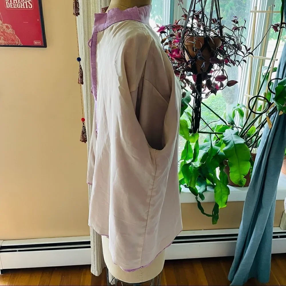 BOUTIQUE | purple & cream asian inspired jacket - Picture 10 of 13